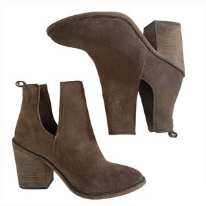 Steve Madden Selene Brown Leather Suede Ankle Boots Size 8.5